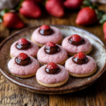 Delicious Strawberry Kiss Cookies with Chocolate Centers 5 inesboulila A batch of delicate strawberry kiss cookies beautif 6804de93 1b81 407d b1e5 f49292f54fd0
