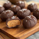 The BEST Peanut Butter Eggs (Reese's Copycat) 5 inesboulila A batch of homemade peanut butter eggs coated in a 04645e64 cd75 4217 9d36 cd01fc6c9661
