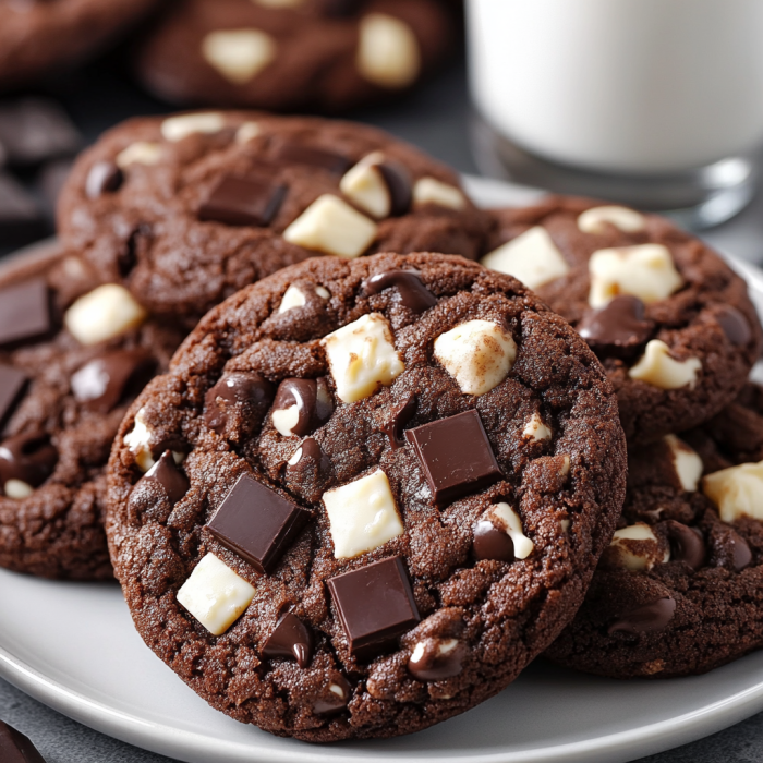 Triple Chocolate Chocolate Chip Cookies 3 inesboulila A batch of triple chocolate chocolate chip cookies 805f1b78 2e0a 4a8d aeb8 7620a07573d3