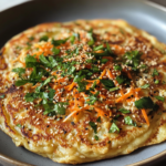 Savory Oats Chickpea Pancakes Recipe (Gluten-Free & Vegetarian) 3 inesboulila A beautifully plated savory oats and chickpea panca 3ac52daf 9ebd 4e3f 8194 dd125e2e586b