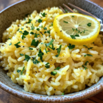 Easy Greek Lemon Rice 5 inesboulila A bowl of easy Greek lemon rice featuring fluffy go 6c899881 2f2a 402f 97da 9ab6d1f001b7