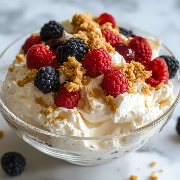 Light and Healthy Cheesecake Fluff: A Guilt-Free Dessert Delight 3 inesboulila A bowl of light and healthy cheesecake fluff with a bf8f6d48 c0f3 420e 96fb ed2205a08636