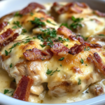 Cheesy Bacon Chicken Casserole: Comfort Food at Its Best 5 inesboulila A bubbling golden brown cheesy bacon chicken casser 01cd77b3 d4c9 4f90 8880 04f0f6c4ecea