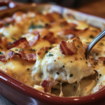 Cheesy Bacon Chicken Casserole: Comfort Food at Its Best 5 inesboulila A bubbling golden brown cheesy bacon chicken casser d55bcee2 a4e2 4f6e 9d62 6e7e15c39ad8
