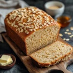 Homemade Honey Oatmeal Bread 5 inesboulila A freshly baked loaf of homemade honey oatmeal brea a4ce054d d3b4 4031 a48f b5fc97026b59