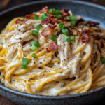 Creamy Monterey Chicken Spaghetti: Delicious & Easy Dinner 5 inesboulila A hearty plate of creamy Monterey chicken spaghetti 14263780 f292 460b 9d6c 18c1576e9c4e