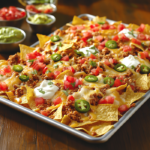 Sheet Pan Loaded Nachos Recipe 5 inesboulila A large sheet pan piled high with loaded nachos fea 2ae3efb6 3458 47af 9c9a e50269274fa5