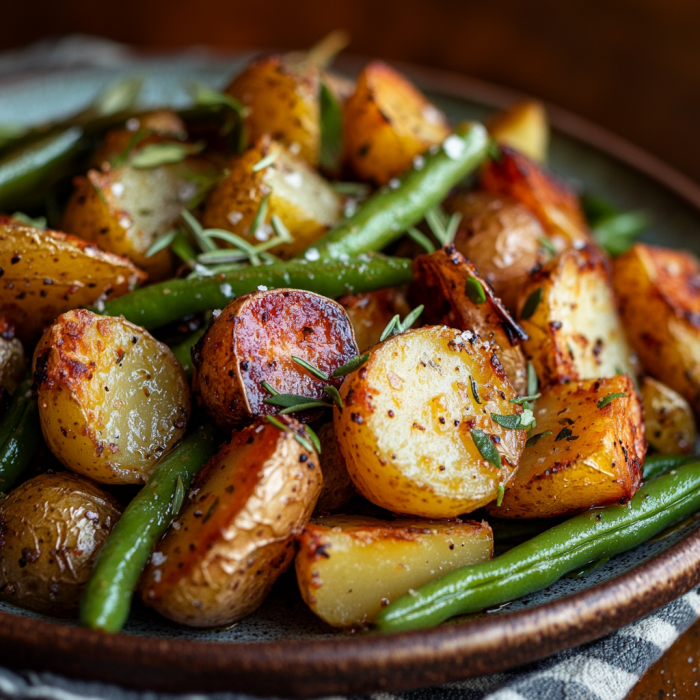 Potatoes and Green Beans: A Simple and Flavorful Side 3 inesboulila A plate of Potatoes and Green Beans featuring tende 356eedd5 a598 4c8c 80a0 4a69f06c43d0