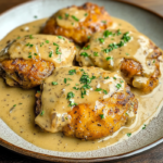 Southern Smothered Chicken 5 inesboulila A plate of Southern smothered chicken featuring gol 3739ce36 9515 47a8 8874 5b7a06ac91e7