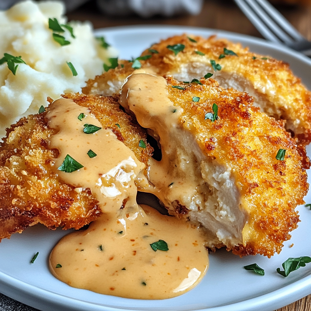 Easy Crispy Cheddar Chicken 3 inesboulila A plate of crispy cheddar chicken golden brown with 1e580e92 6752 4287 85ba 790361162359