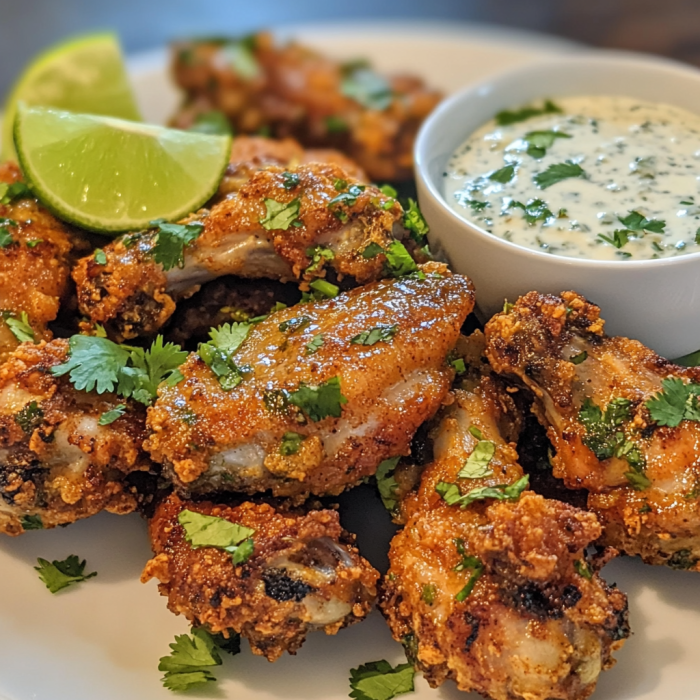 Cilantro Lime Chicken Wings 3 inesboulila A plate of crispy cilantro lime chicken wings golde 7601b72e 7674 4b6c 8381 385df3d60c98