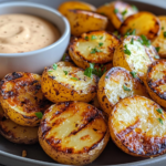 Grilled Potatoes with Garlic and Chipotle Spice 5 inesboulila A plate of grilled potatoes with garlic and chipotl ed78d19d f32a 469a 81ab fc5a4175f1e8