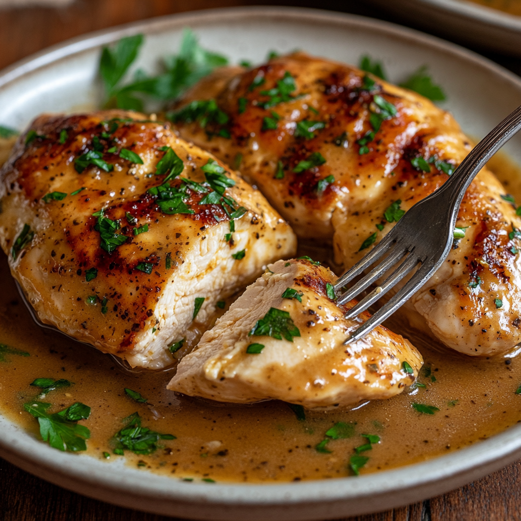 Easy Melt-In-Your-Mouth Chicken Breast Recipe 3 inesboulila A plate of melt in your mouth chicken breasts golde f1633328 8cc6 4d59 a083 6bf129292e24 1