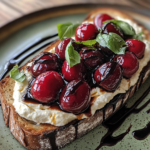 Whipped Ricotta Toast with Balsamic Cherries 5 inesboulila A rustic slice of golden crispy toast generously sp 0aa8e076 368e 4ff3 b94f 5f3005a13370