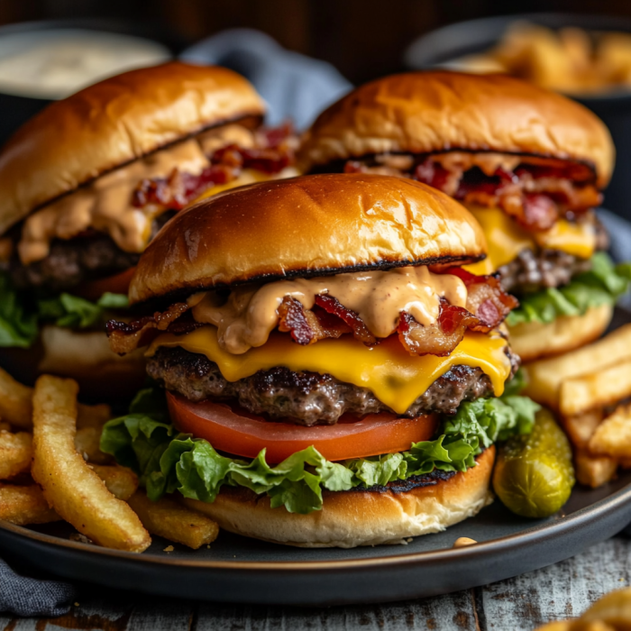 Smash Burgers with Baconnaise Sauce 3 inesboulila A set of Smash Burgers with Baconnaise Sauce featur 1caad8d3 d9ef 40b9 ad50 9780f13417ab