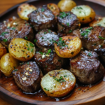 Garlic Butter Steak Bites with Crispy Potatoes Recipe 5 inesboulila A sizzling plate of garlic butter steak bites perfe f22a64de c40f 42e8 8f5e 2b72dcc28d29