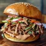 Asian Pulled Pork Sandwiches with Crunchy Slaw 5 inesboulila A soft toasted brioche bun filled with tender juicy 485eb01a 9099 4fd2 9af8 e249089cc732