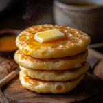Golden Fluffy Sourdough Crumpets 5 inesboulila A stack of golden fluffy sourdough crumpets with a c6f5a8e0 4270 40ec a175 f26b6a08cc5d