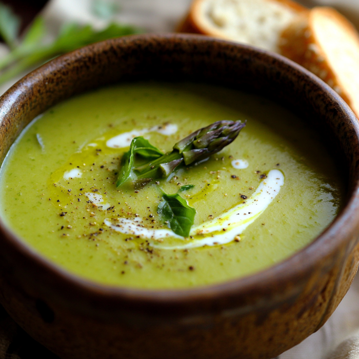 Healthy Cream of Asparagus Soup | Vegan, Dairy-Free 3 inesboulila A steaming bowl of healthy cream of asparagus soup 4d8b4cc2 c496 4e08 ad13 0043bfa29a3e