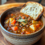 Lentil & Vegetable Soup – Your Go-To Wellness Comfort Food! 5 inesboulila A steaming bowl of hearty lentil and vegetable soup a3359baa 7489 435a b8ac 77a3bcc3ae94