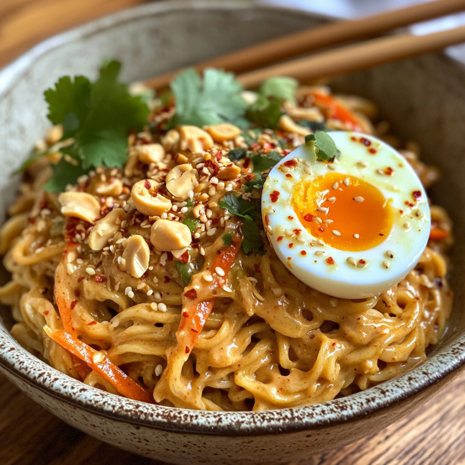 Savory Peanut Butter Ramen Noodles Recipe 3 inesboulila A steaming bowl of savory peanut butter ramen noodl 15f05336 5020 4221 82e0 3558c6946ff2