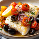 Healthy Mediterranean Baked Cod: Quick & Easy Recipe 5 inesboulila A steaming plate of healthy Mediterranean baked cod 213fd8e5 40c6 4b53 b9d0 f354b7a59bc9