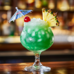 Green Hawaiian Cocktail: A Tropical Escape in a Glass 5 inesboulila A vibrant Green Hawaiian Cocktail served in a tall 6d61556d b3aa 41f3 aebb c14dd0fdc96c