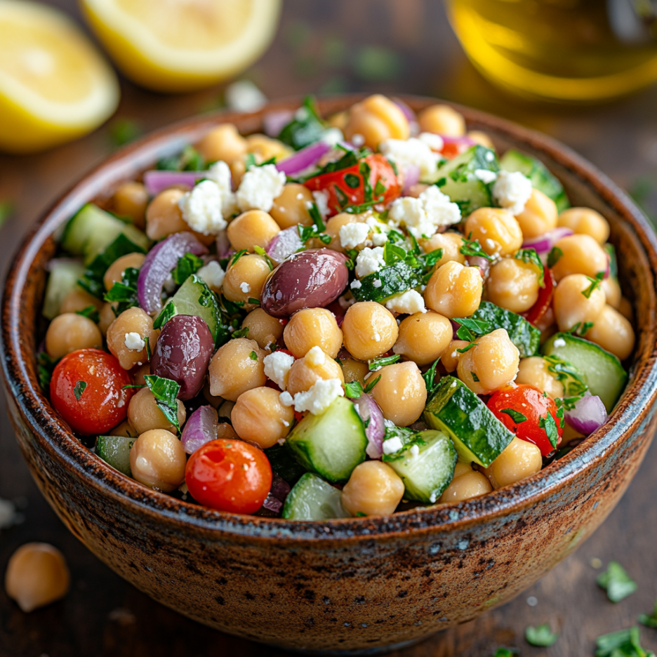 Mediterranean Chickpea Salad 3 inesboulila A vibrant bowl of Mediterranean chickpea salad fill 16b35c16 93d9 4553 a13d 60d3e7ce6339