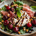 Cherry Burrata Prosciutto Salad 5 inesboulila A vibrant cherry burrata prosciutto salad elegantly 938ad89e 3eec 4e32 9cca 5a4c6cbb057a