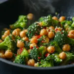 Garlic Broccoli Stir Fry with Chickpeas 5 inesboulila A vibrant garlic broccoli stir fry with chickpeas f 84e6fa1f 1259 4e66 ade2 2d9e68a0b2dd