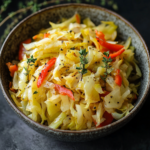 Jamaican Steamed Cabbage 5 inesboulila A vibrant plate of Jamaican Steamed Cabbage featuri 7cef6f0d d707 487a 93d1 727cdb593484