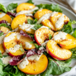 Millionaire Peach Salad: A Sweet and Savory Summer Delight 5 inesboulila A vibrant plate of Millionaire Peach Salad featurin f9a98df8 dee3 4141 bf14 387e9a3a05e0