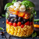 Flavorful Vegetarian Italian Pasta Salad Jar 5 inesboulila A vibrant vegetarian Italian pasta salad beautifull 6806586b 317e 41ac a307 cd1d056d8068