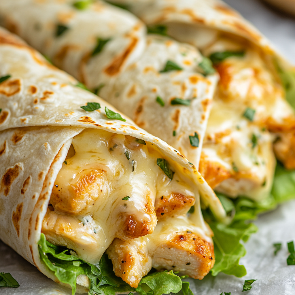 Cheesy Garlic Chicken Wraps 3 inesboulila Cheesy garlic chicken wraps filled with tender piec e2eea8e3 4be0 4060 b9df 27b4cd7ee3f1