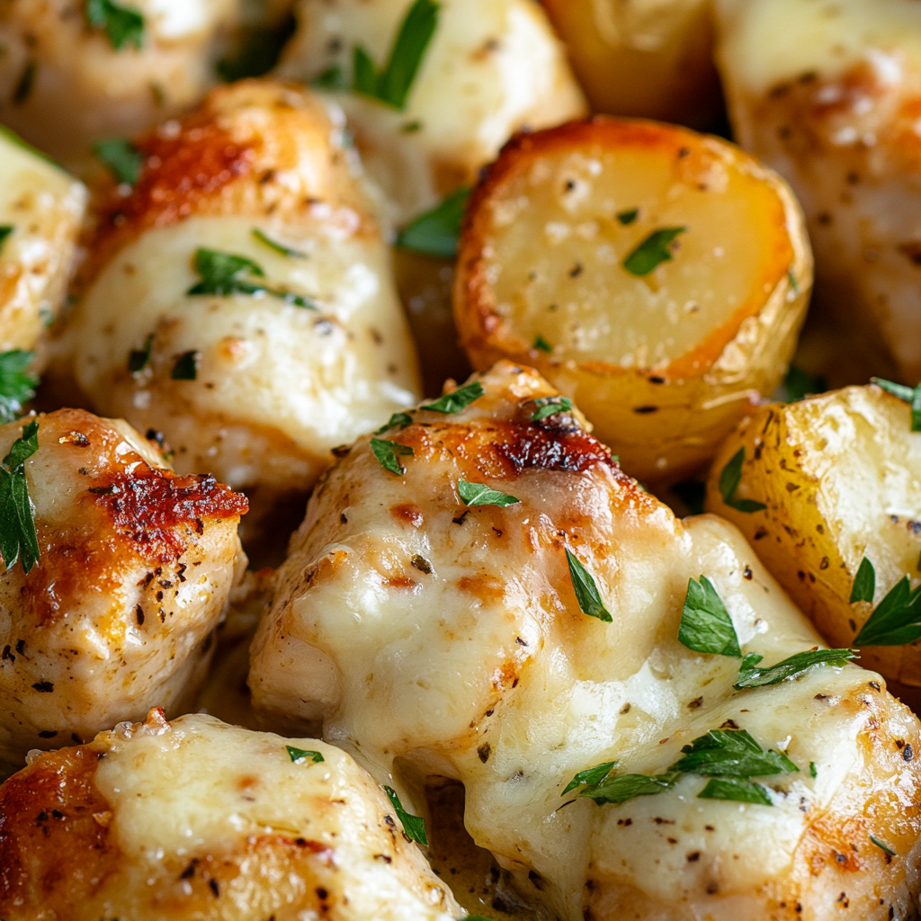 Garlic Parmesan Chicken and Potatoes (One-Pan Dinner) 3 inesboulila Garlic Parmesan chicken and potatoes bite sized pie 086621c4 96c1 4a32 ad5c 407411883ad1