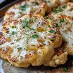 Cheesy Cauliflower Steaks – Easy, Delicious & Healthy 5 inesboulila Thick slices of roasted cauliflower steaks golden a 99f5aa27 7a70 4d9f 8910 19f47a016f1c