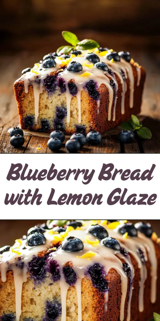 Blueberry Bread with Lemon Glaze – Sweet, Moist & Bursting with Flavor 4 12 9
