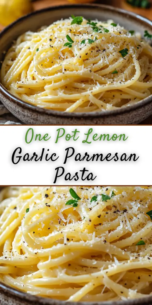 One Pot Lemon Garlic Parmesan Pasta 4 14 49