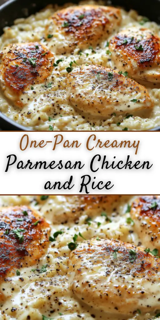 One-Pan Creamy Parmesan Chicken and Rice Recipe 4 14 51 1