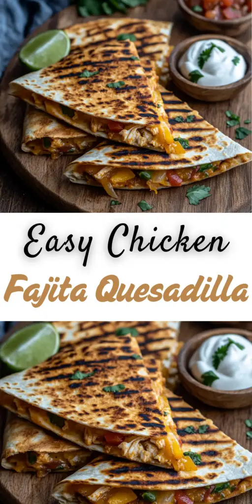 Easy Chicken Fajita Quesadilla 4 15 44