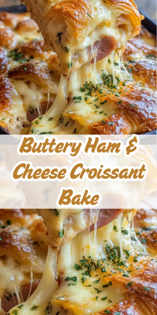 Buttery Ham & Cheese Croissant Bake – The Ultimate Comfort 4 16 19