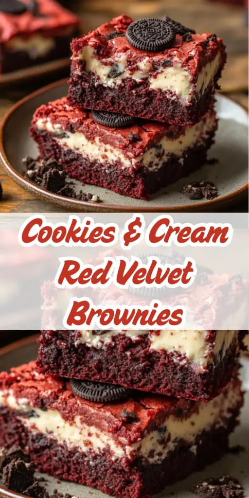 Cookies & Cream Red Velvet Brownies 4 16 32