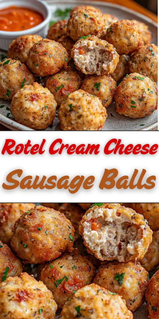 Rotel Cream Cheese Sausage Balls – A Spicy, Cheesy Snack You Can’t Resist 4 17 18