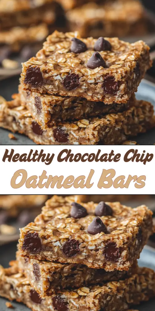 Healthy Chocolate Chip Oatmeal Bars 4 19 28