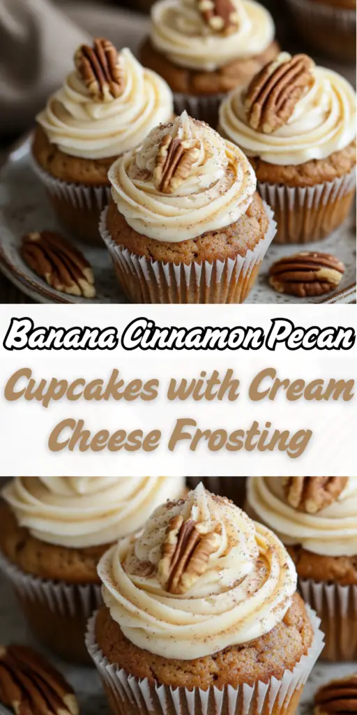Banana Cinnamon Pecan Cupcakes with Cream Cheese Frosting 4 20 26