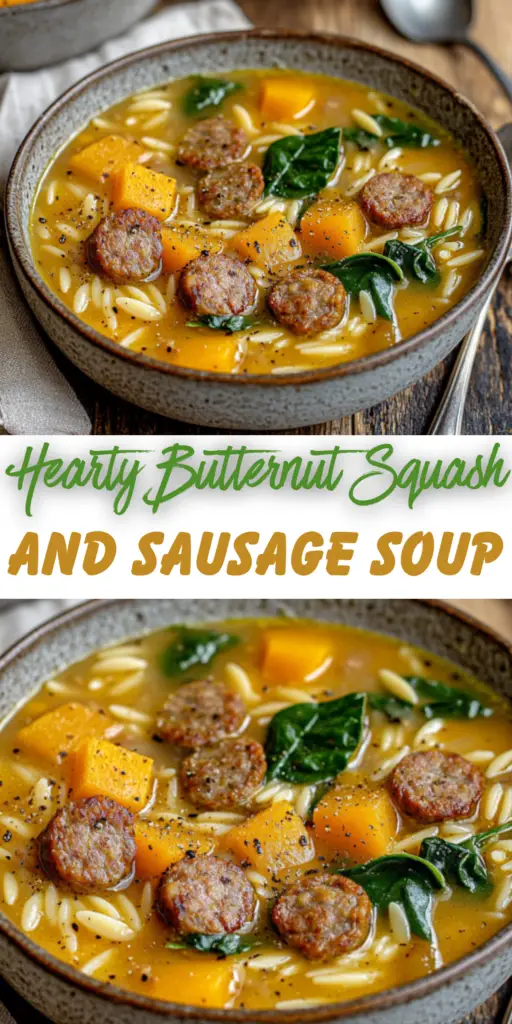 Hearty Butternut Squash and Sausage Soup 4 23 14