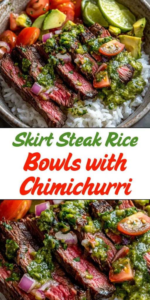 Skirt Steak Rice Bowls with Chimichurri 4 24 32
