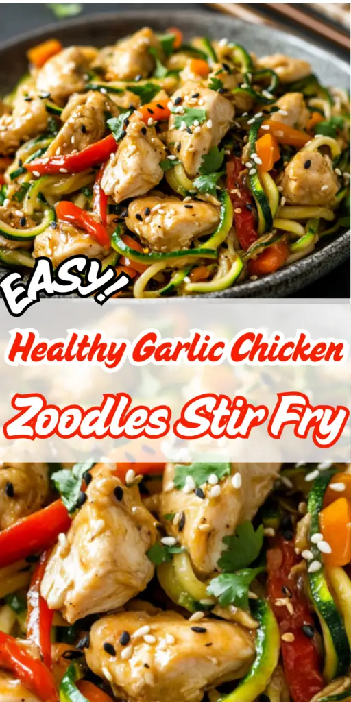 Healthy Garlic Chicken Zoodles Stir Fry 4 3 56