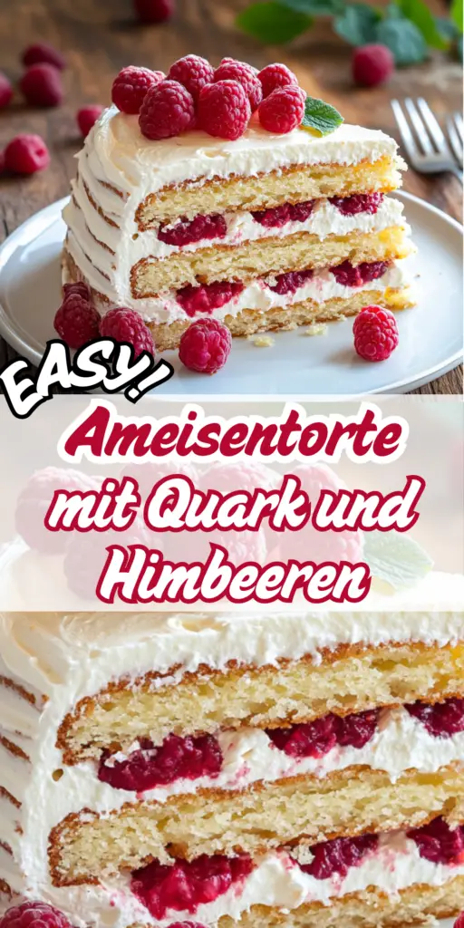 Ant Cake with Quark and Raspberries: A Delicious Treat! 4 3 66