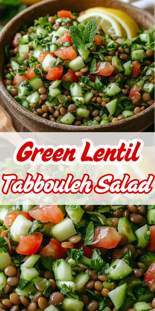 Green Lentil Tabbouleh Salad: A Protein-Packed, Fresh & Vibrant Dish 4 4 15
